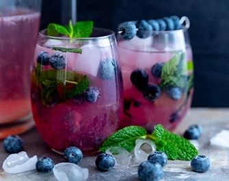 Blueberry Mojito Mocktail